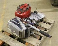 Evinrude Boat Motor w/Electric Start, 15HP & Fuel