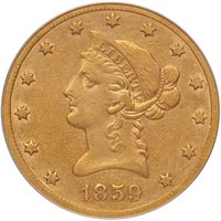 $10 1859-S PCGS VF20 CAC