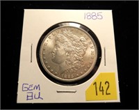 1885 Morgan dollar, gem BU