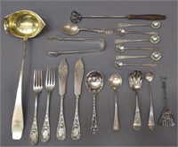 (19) ASSORTED STERLING, 800, & 700 SILVER FLATWARE