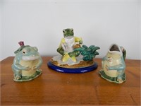3 Ceramic Frog Items