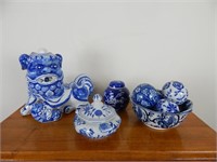 Group of Oriental Blue & White Items