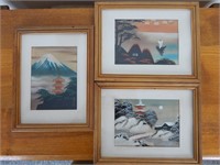 Set of 3 Oriental Paintings