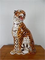 Large Ceramic Leopard - 23" Tall Made in Italy