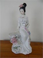 Large Porcelain Geisha Figure - 17" Tall