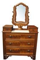 Antique Victorian Dresser & Mirror