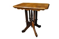 Antique Victorian Era Walnut Side Table