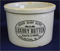 Red Wing 5 lb butter crock w/"Huron, S.D." adv