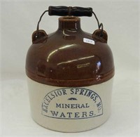 Buckeye Pottery Co. 1/2 Gal bail hdld fancy jug