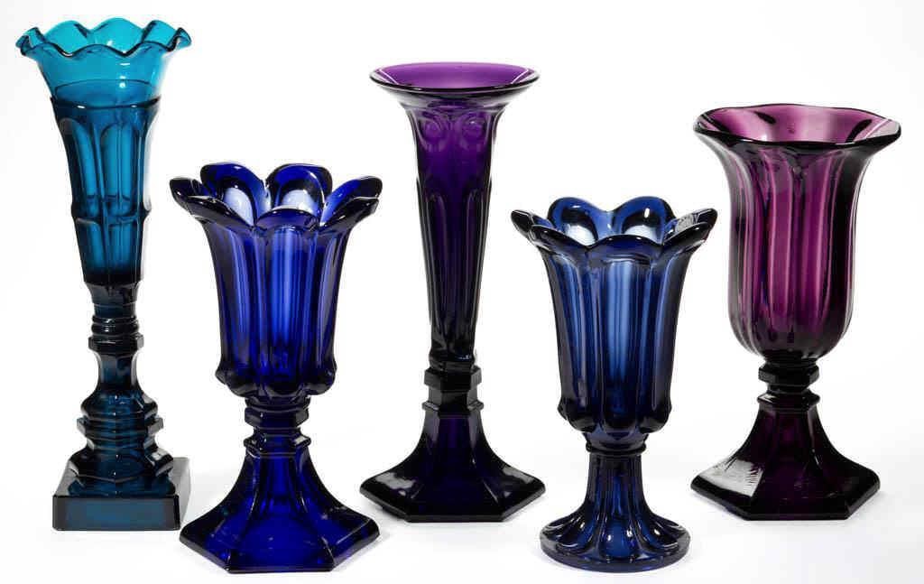 More than 50 colored vases