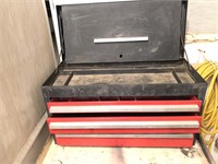 Metal toolbox with drawers