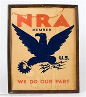 NRA Member We Do Our Part Framed Poster Sign