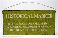 Historical Marker Wall Sign