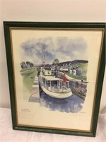 Fort Agustus Caledonian canal picture 12x15.5"