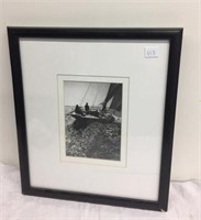 Fishing boat framed print 13.5x16"
