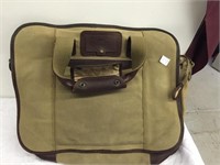 14x16" Leather & canvas bag