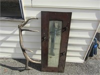 Vint Mantle Mirror w/Elk Horn(missing hooks)