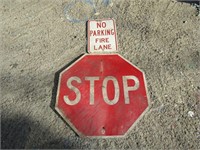 Stop Sign(30" x 30") & No Parking Sign(12" x 18")
