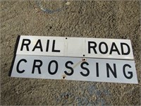 2 Railroad Crossing Signs-9" x 4"