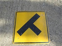 T Crossing Sign 30" Square(yellow)