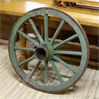 Painted Wagon Wheel with Hub.