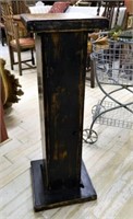 Distressed Painted Wooden Pedestal.