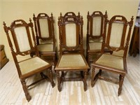 Acanthus Crowned Oak Chairs.
