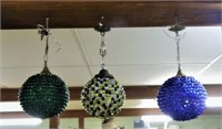 Colorful Glass Beaded Ball Hanging Light Fixtures.