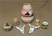 Colorful Native American Art Pottery.