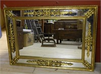 Gilded Pine Framed Mirror.