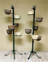 Tall Wrought Iron Planter Stands.