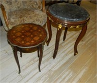 Marble Top Side Table and Ormolu Side Table.