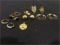 MARKED GOLD JEWELRY LOT
