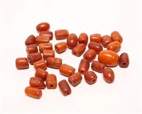 Amber Beads, Antique, Group of 35