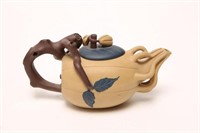 Chinese Yixing Pottery Gourd-Form Teapot