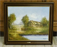 Landscape Oil on Canvas, Signed Belfort.