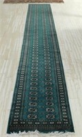 Hand Knotted Wool Rug Runner.