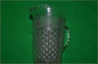 PRESSED GLASS WATER PITCHER