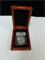ANACS 2013 liberty silver dollar with certificate
