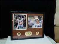 Manning Brothers Super Bowl champs framed print