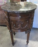 French Marble Top Side Table