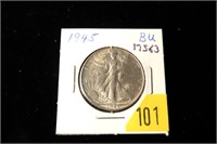 1945 Walking Liberty half dollar, MS-63