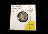 1921 Mercury dime, semi-key date