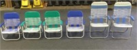 6 Folding Beach Chairs