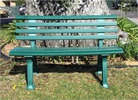Green Plastic Garden Bench