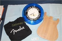Fender T-Shirt, Fender Clock, Cutting Board