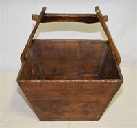 VINTAGE WOOD CARRYING BOX ! E-1