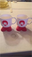 2 Ronald McDonald cups rare vintage