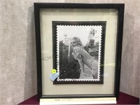 Framed Marilyn Monroe 4 cent stamp photo, local