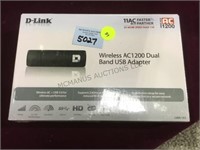 D Link wireless AC 1200 Dual Band USB Adapter,